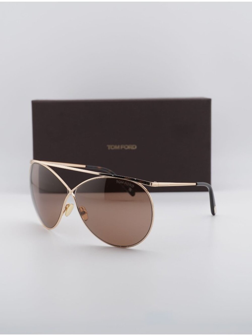 Tom Ford Stevie FT0761 28Y Oval Sunglasses - Shiny Rose Gold\Pink